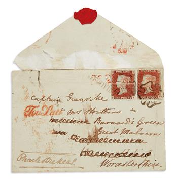 DICKENS, CHARLES. Signature, on an envelope, addressed in holograph to Frederick Granville: